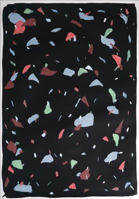 Natalia Roman, Black Terrazzo Confetti, 2022, Acrylic on Watercolor Paper-RWC-1151593