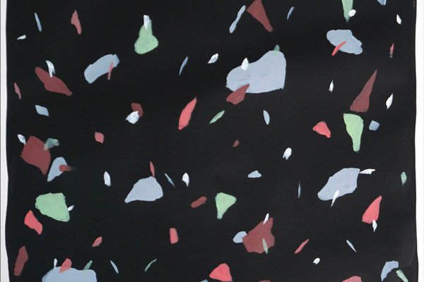 Natalia Roman, Black Terrazzo Confetti, 2022, Acrylic on Watercolor Paper-RWC-1151593