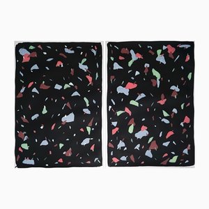 Natalia Roman, Black Terrazzo Confetti, 2022, Acrylic on Watercolor Paper-RWC-1151593