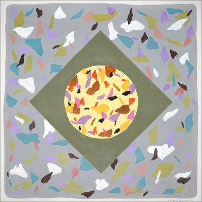 Natalia Roman, Camouflage Terrazzo Tiles II, 2022, Acrylic on Watercolor Paper-RWC-1223942