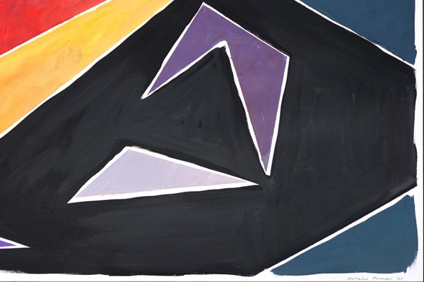 Natalia Roman, Futuristic Constructivist Geometry, 2021, Acrylic on Watercolor Paper-RWC-1109807