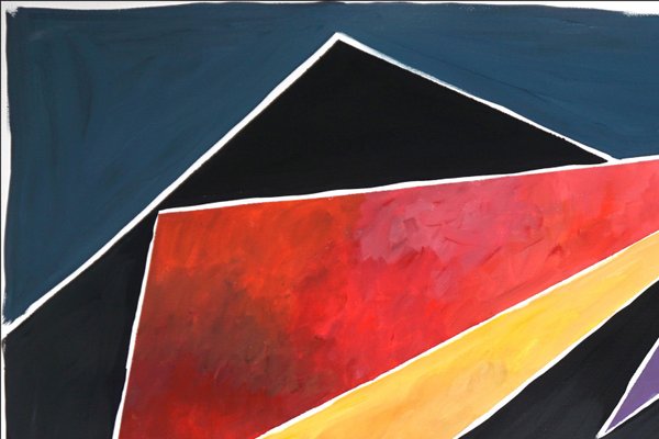 Natalia Roman, Futuristic Constructivist Geometry, 2021, Acrylic on Watercolor Paper-RWC-1109807