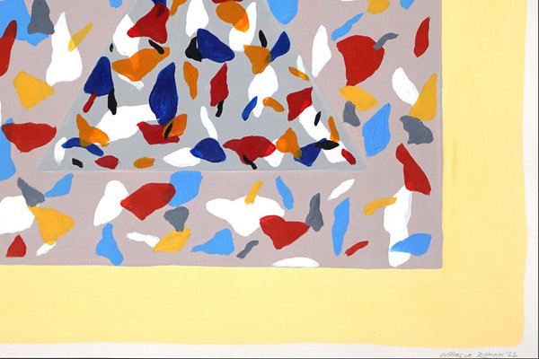 Natalia Roman, Hidden Shapes and Primary Colors, 2022, Acrylic on Watercolor Paper-RWC-1249578