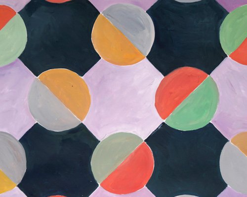 Natalia Roman, New Chess Tiles, 2022, Acrylic on Watercolor Paper-RWC-1341111