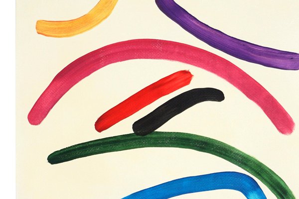 Natalia Roman, Olympic Palette on Cream, 2022, Acrylic on Watercolor Paper-RWC-1414002