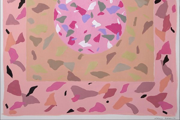 Natalia Roman, Pastel Pink Shapes, 2022, Acrylic on Watercolor Paper-RWC-1165812