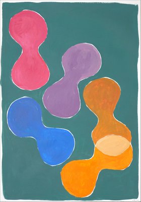 Natalia Roman, Pools of Colors I, 2022, Acrylic on Watercolor Paper-RWC-1313519