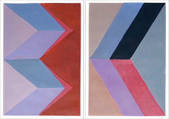 Natalia Roman, Rhombus Color Study, 2022, Acrylic on Watercolor Paper-RWC-1451970