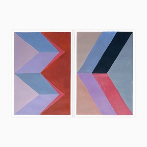 Natalia Roman, Rhombus Color Study, 2022, Acrylic on Watercolor Paper-RWC-1451970