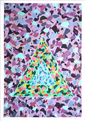 Natalia Roman, Space Age Clay Triangles, 2022, Acrylic on Watercolor Paper-RWC-1178842