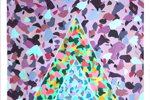 Natalia Roman, Space Age Clay Triangles, 2022, Acrylic on Watercolor Paper-RWC-1178842