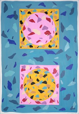 Natalia Roman, Terrazzo Dinner Table, 2022, Acrylic on Watercolor Paper-RWC-1165811