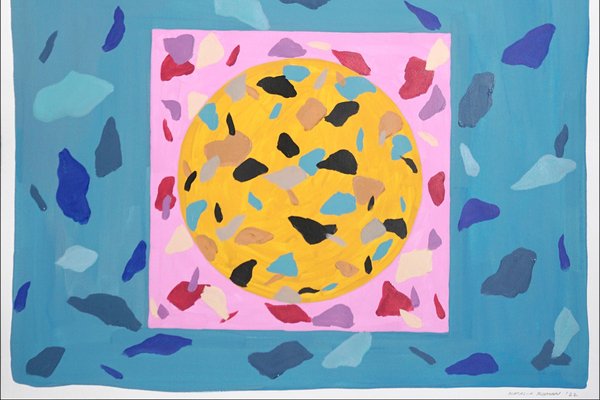 Natalia Roman, Terrazzo Dinner Table, 2022, Acrylic on Watercolor Paper-RWC-1165811