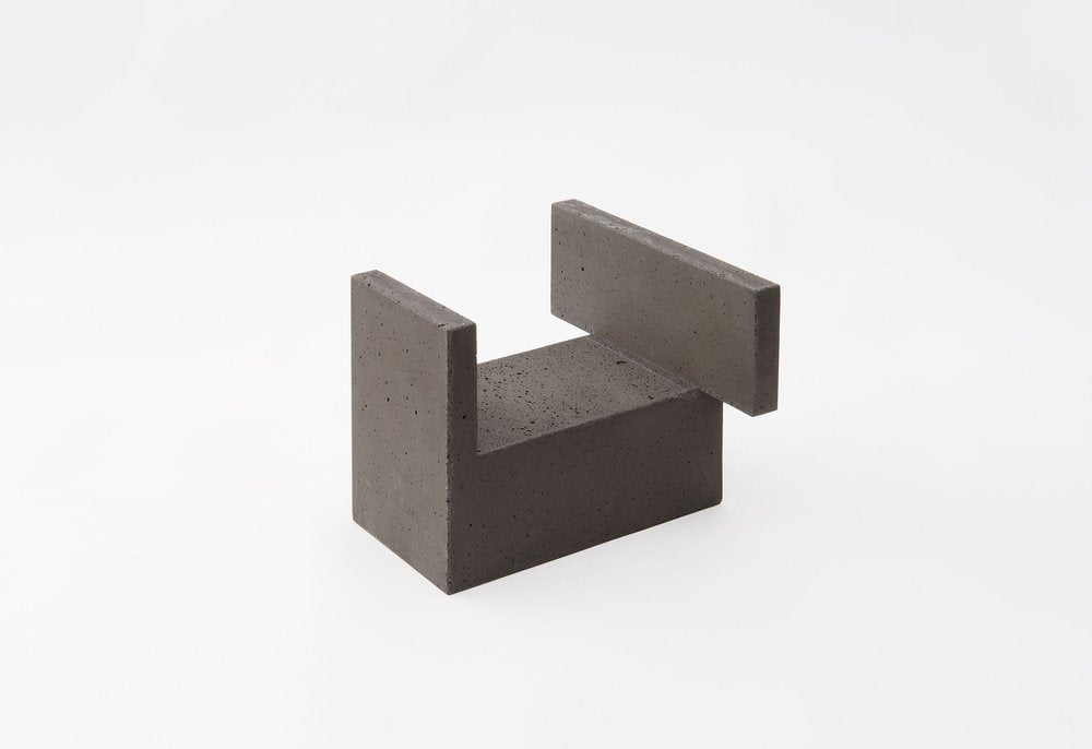 Natural Concrete Chandigarh III Vase by Paolo Giordano for I-and-I Collection