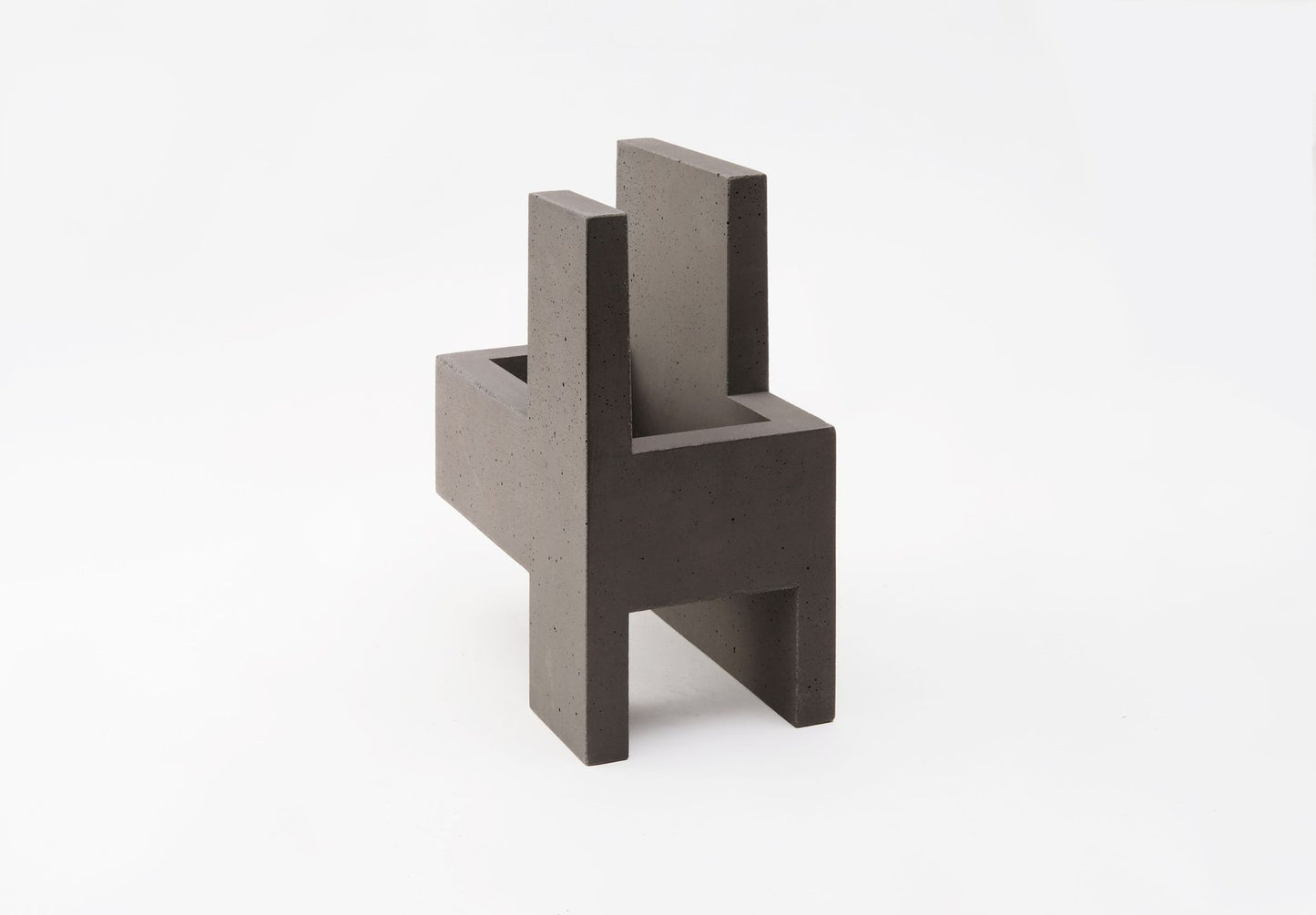 Natural Concrete Chandigarh IV Vase by Paolo Giordano for I-and-I Collection