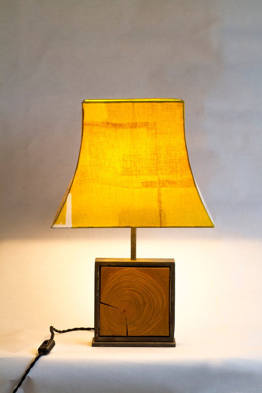 Natural Hashira Fleurs Sauvages Table Lamp from Villard