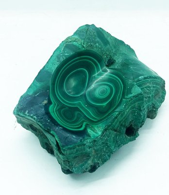 Natural Malachite Dish Bowl or Ashtray-YUW-810335