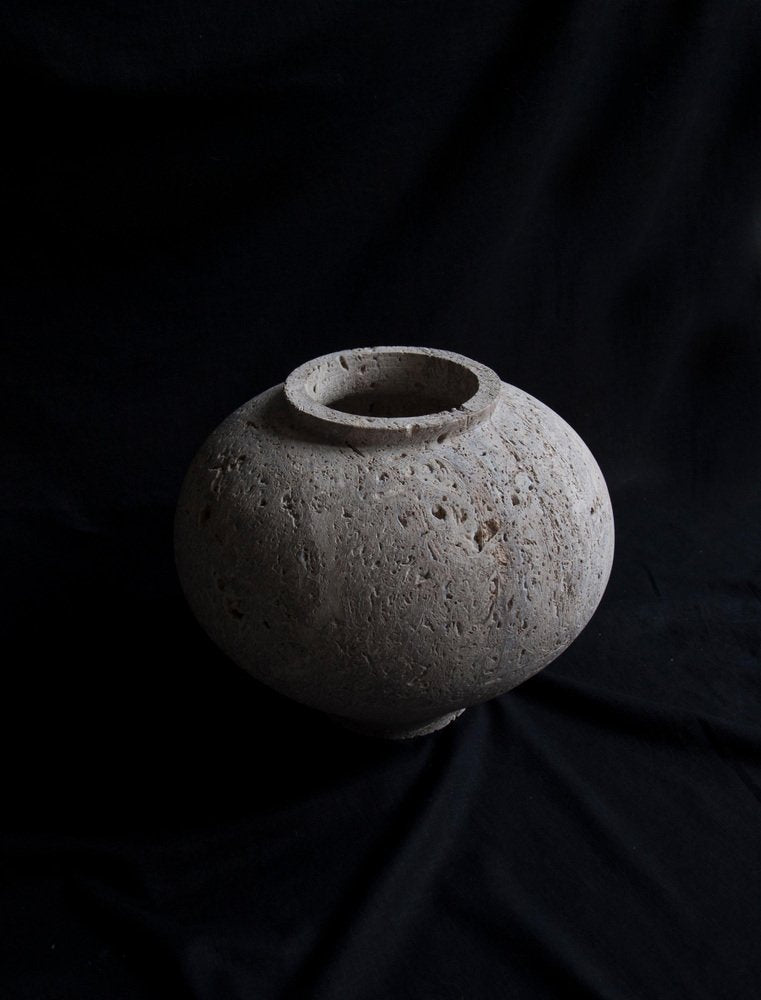 Natural Stone Moon Vase by Bicci De Medici