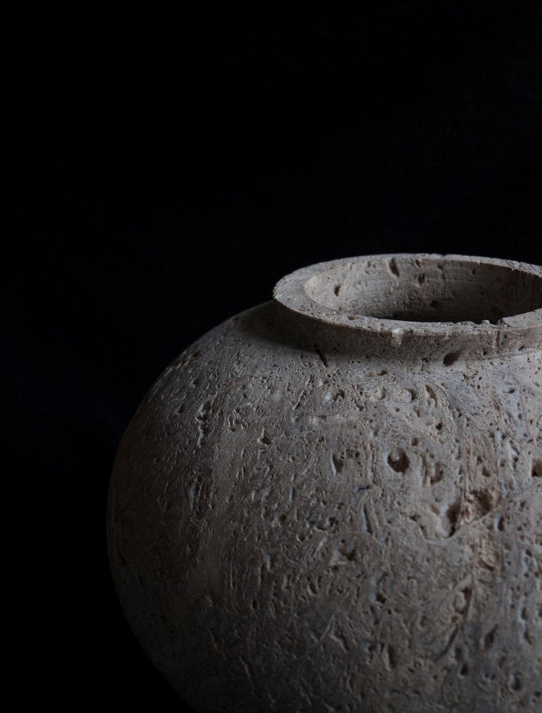 Natural Stone Moon Vase by Bicci De Medici