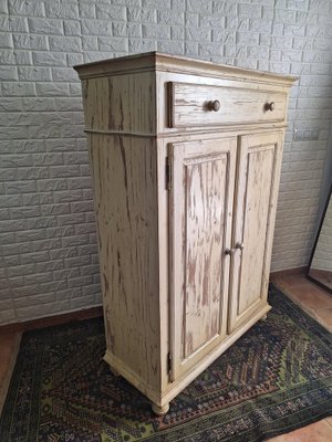 Naturally Distress Provenzal Pine Cabinet, 1980s-FRB-1735349