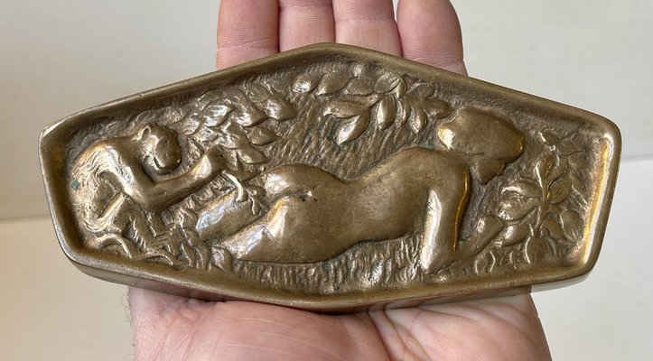 Naughty Risque Double Sided Bronze Dish, 1900s-LCR-1797589