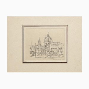 Navona Square - Original Artwork by Ildebrando Urbani - Mid 20th Century Mid 20th Century-ZCI-757809