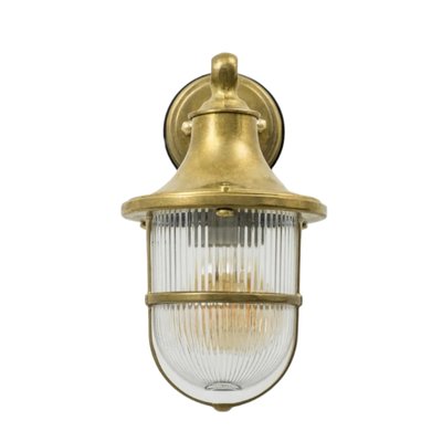 Navy Style Outdoor Wall Sconces in Brass and Crystal, Set of 2-TCS-1783496