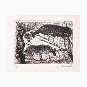 Nazareno Gattamenata, Horses, Original Etching, 1970s-ZCI-1234344