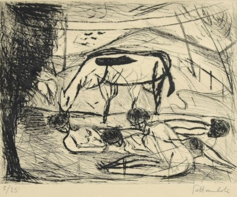 Nazareno Gattamenata, The Rest, Etching, Late 20th Century-ZCI-2029817