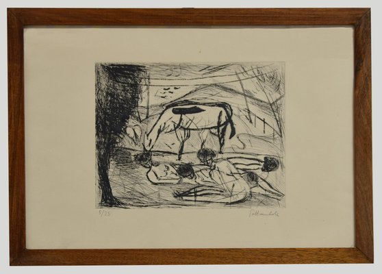 Nazareno Gattamenata, The Rest, Etching, Late 20th Century-ZCI-2029817