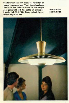 Nb 92 E/00 Ceiling & Pendant Lamp by Louis Kalff for Philips-YXG-1819414