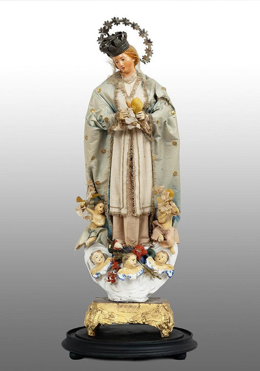 Neapolitan Artist, The Immaculate Madonna, 20th Century, Terracotta