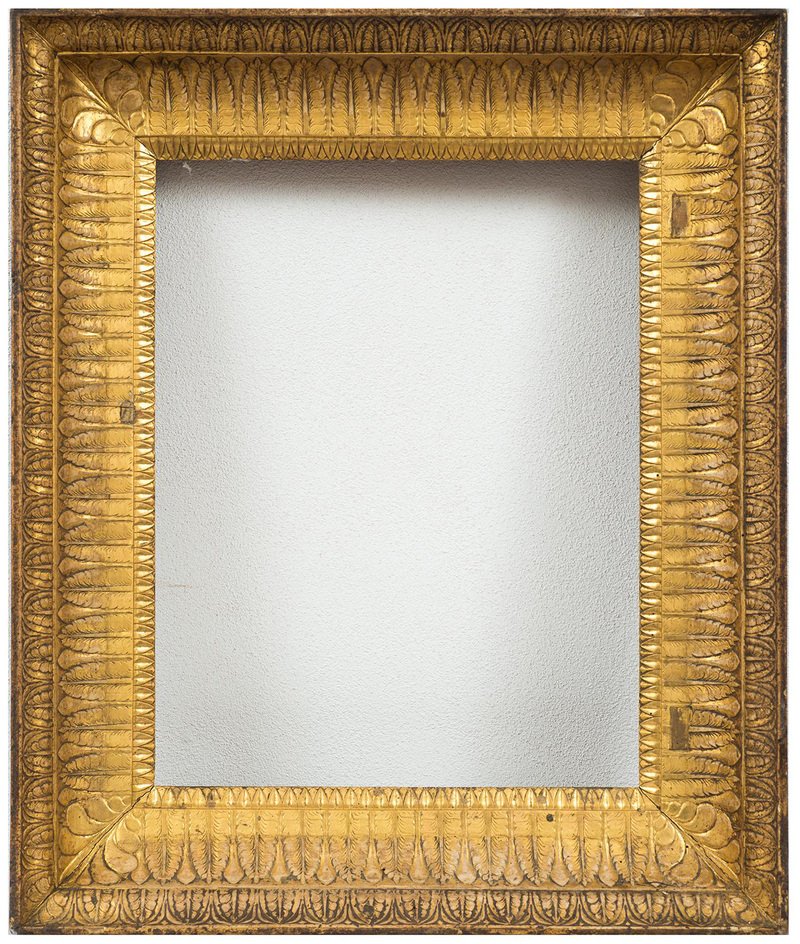 Neapolitan Empire Frame in Gilt and Carved Wood, Early 19th Century