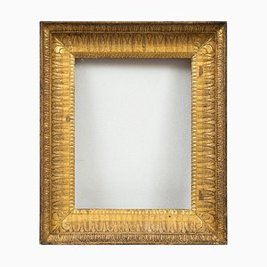 Neapolitan Empire Frame in Gilt and Carved Wood, Early 19th Century-KKK-1747999