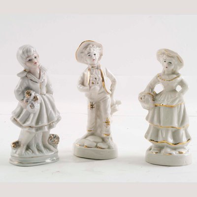 Neapolitan Porcelain Characters from Capodimonte, 1920s, Set of 3-NJV-879025