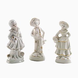 Neapolitan Porcelain Characters from Capodimonte, 1920s, Set of 3-NJV-879025