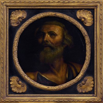 Neapolitan School Artist, Philosopher, 1600s, Oil on Canvas, Framed-VHF-1170157