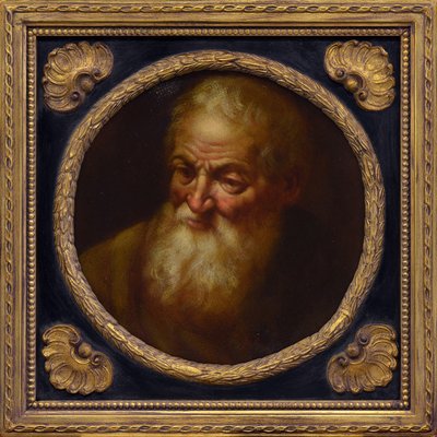 Neapolitan School Artist, Philosopher, 1600s, Oil on Canvas, Framed-VHF-1170153