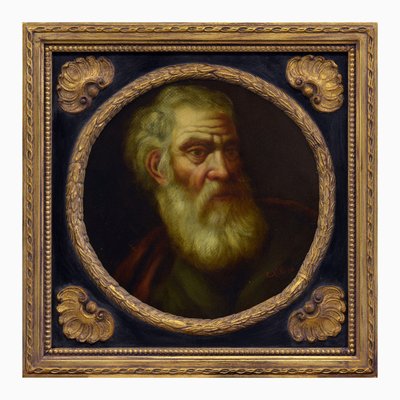 Neapolitan School Artist, Philosopher, 1600s, Oil on Canvas, Framed-VHF-1823517