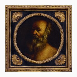 Neapolitan School Artist, Philosopher, 1600s, Oil on Canvas, Framed-VHF-1170155