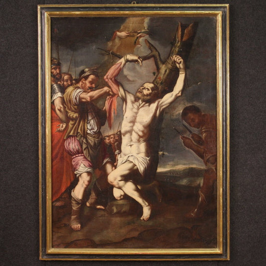 Neapolitan School Artist, The Martyrdom of Saint Bartholomew, 1680, Oil on Canvas