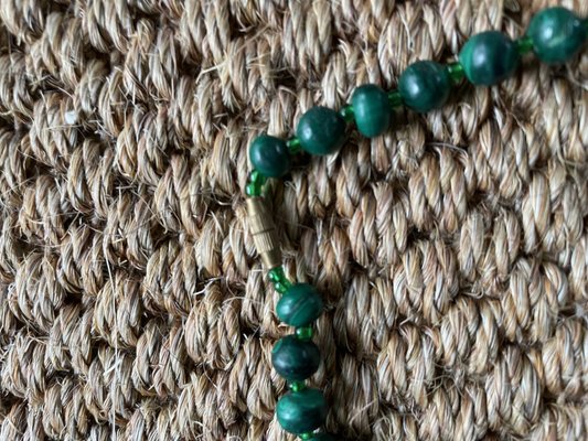 Necklace in Malachite, 1960s-QJM-1790910