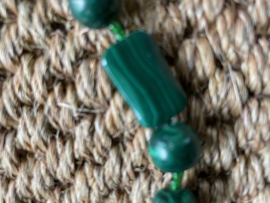 Necklace in Malachite, 1960s-QJM-1790910