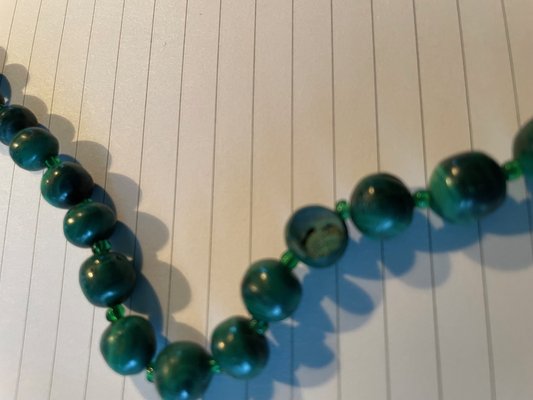 Necklace in Malachite, 1960s-QJM-1790910