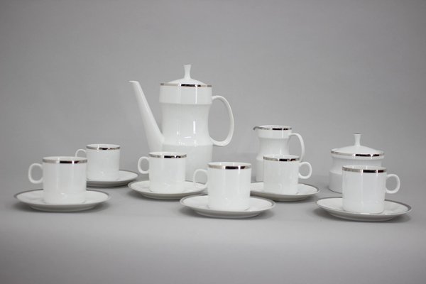 Nefertiti Porcelain Tea Set by Jaroslav Jezek, Czechoslovakia, 1964, Set of 9-TZ-1278227