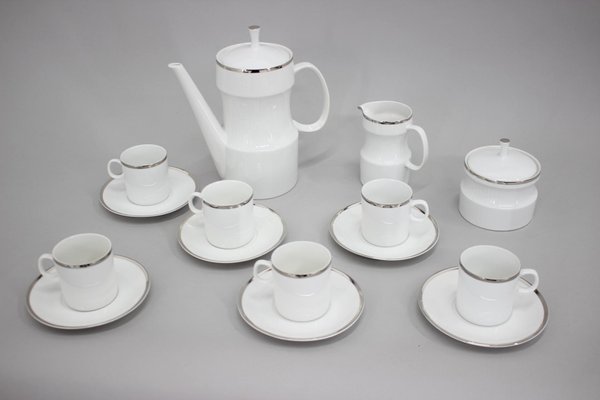 Nefertiti Porcelain Tea Set by Jaroslav Jezek, Czechoslovakia, 1964, Set of 9-TZ-1278227