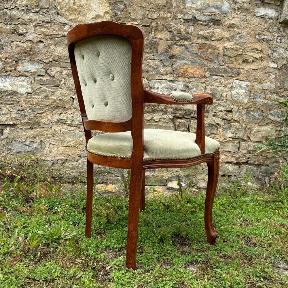 Neo-Baroque Oak Armchair, 1900s