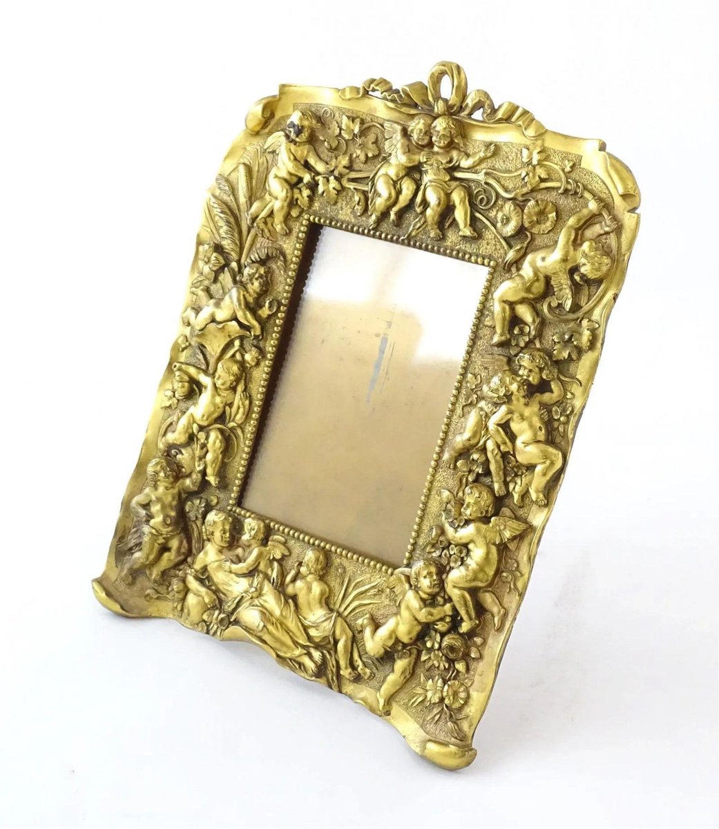 Neo-Baroque Style Photo Frame in Gilded Bronze, 1890s-1900s