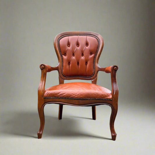 Neo-Baroque Walnut Armchair, France, 1900s