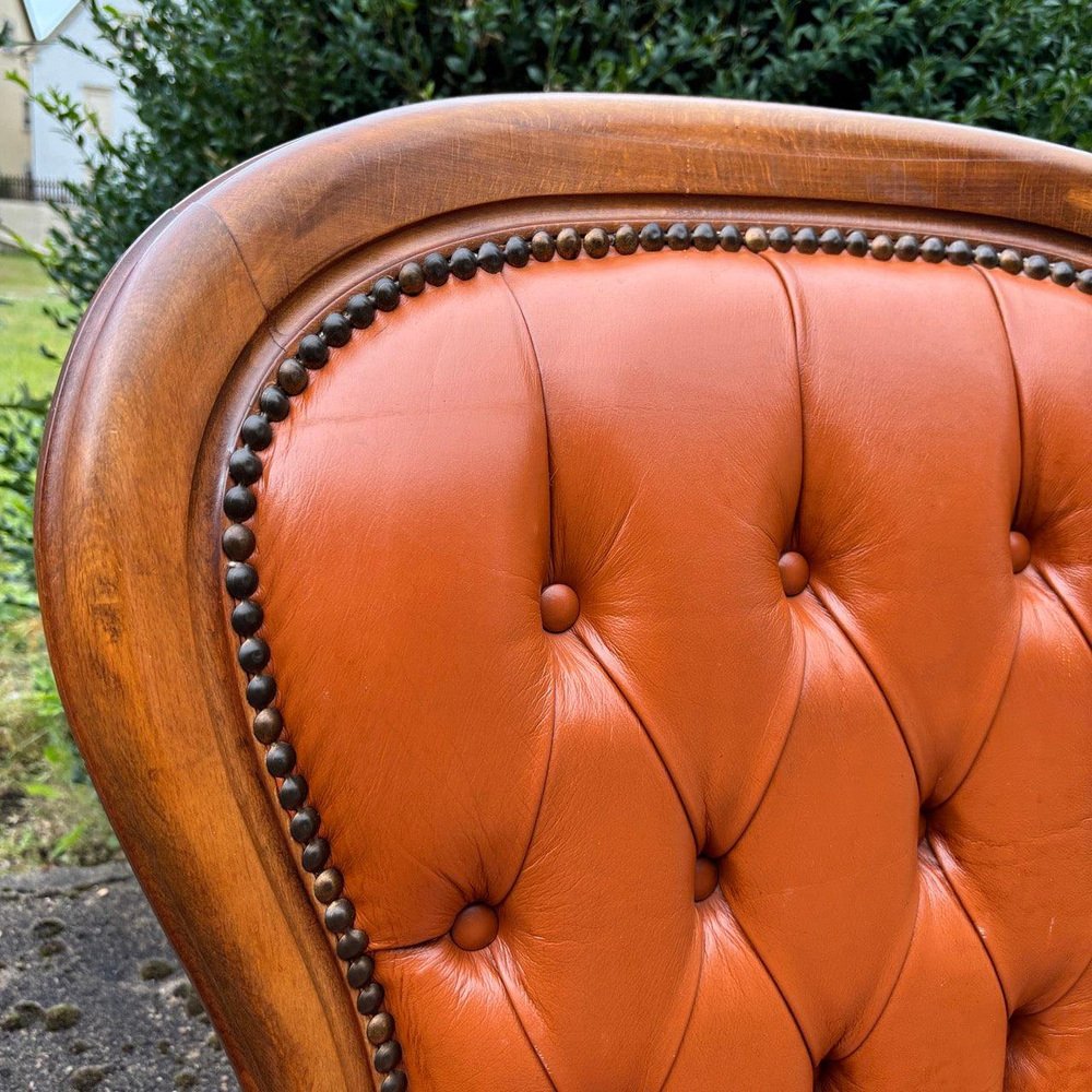 Neo-Baroque Walnut Armchair, France, 1900s